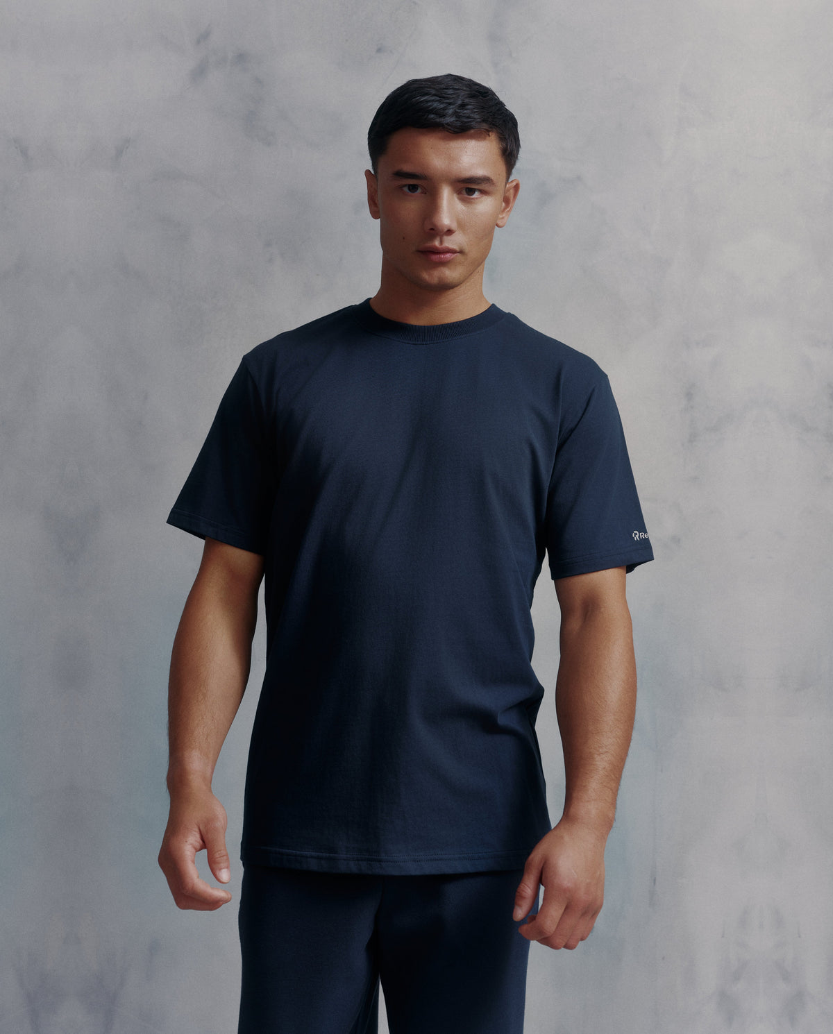 Mens Red Run Core Navy Technical Runner Tee