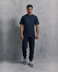 Mens Red Run Core Navy Tracksuit Bottoms