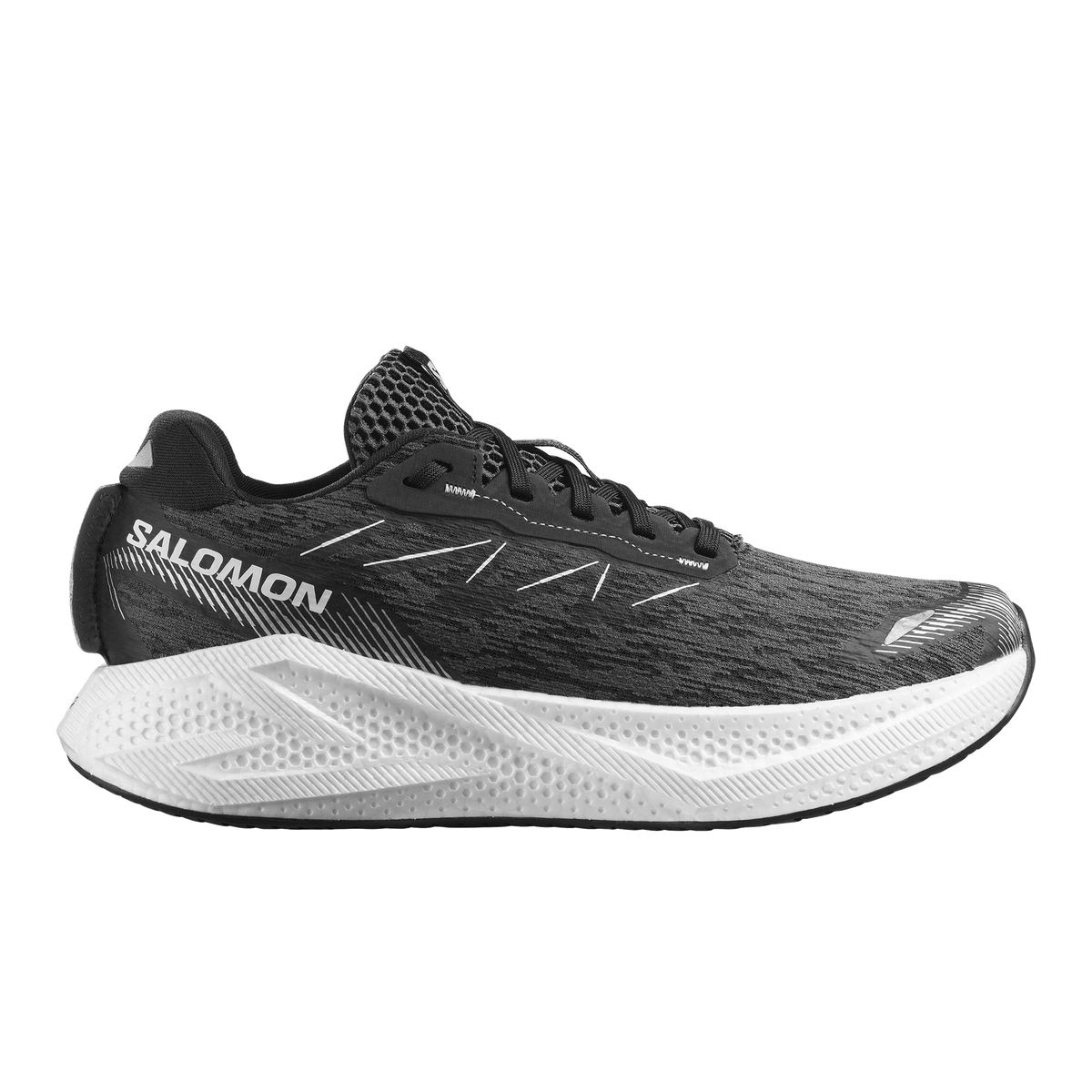 Men's Salomon Aero Glide 4 Black White Silver Trainers