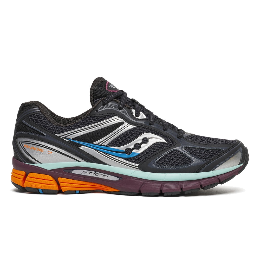 Mens Saucony Progrid Guide 7 Black/Multi Trainers