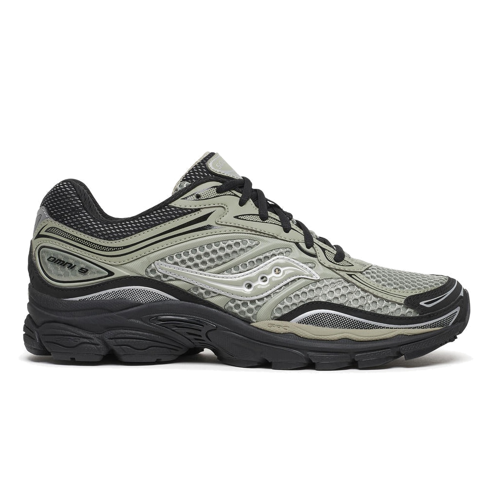 Mens Saucony Progrid Omni 9 Sage/Black Trainers