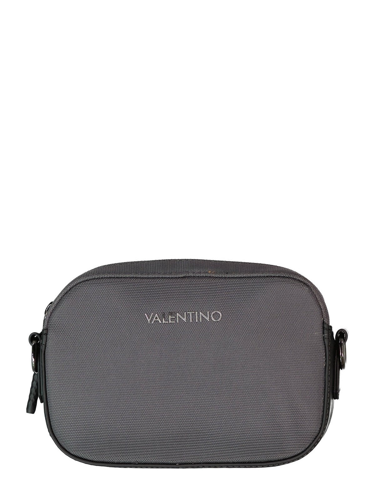Men's Valentino Bags Tron Grey Black Camera Crossbody Bag