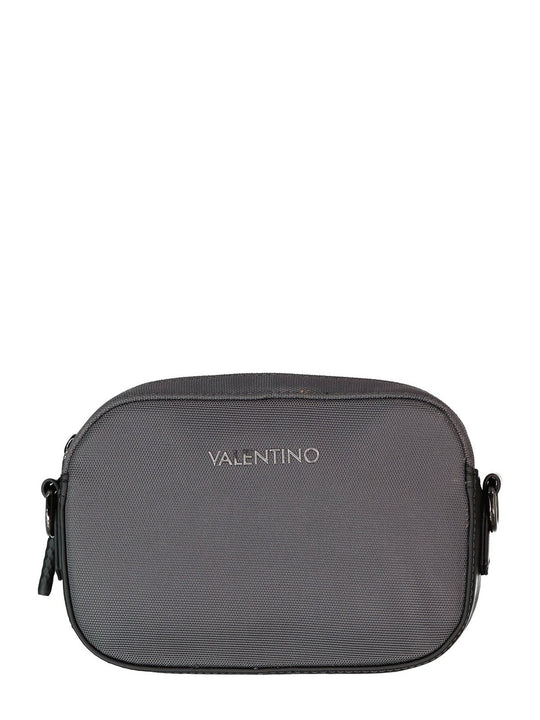 Men's Valentino Bags Tron Grey Black Camera Crossbody Bag