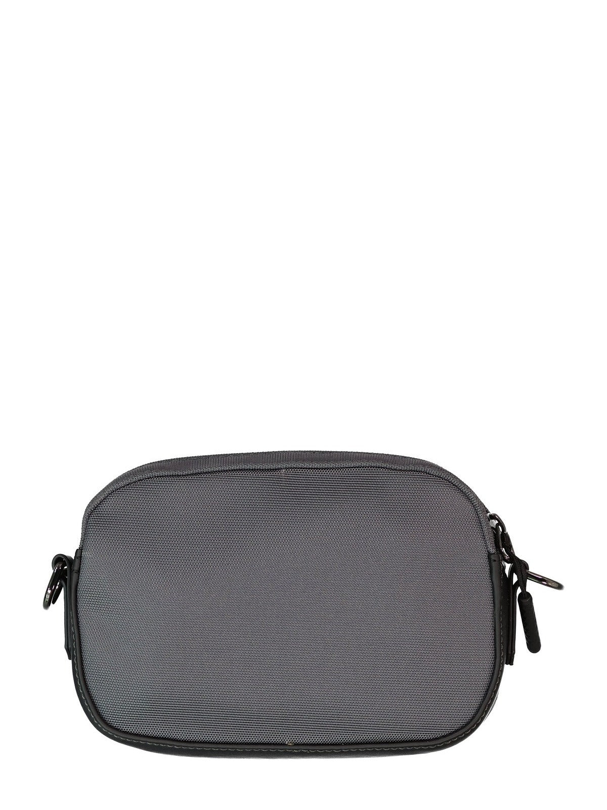 Men's Valentino Bags Tron Grey Black Camera Crossbody Bag