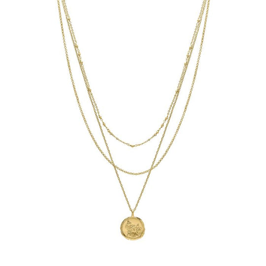 Laura Ashley Linaria Layered Necklace Gold Plated