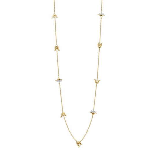 Laura Ashley Camelot Long Necklace Gold Plated