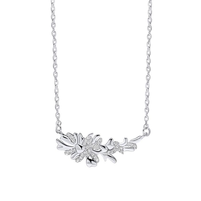 Laura Ashley Wild Meadow Necklace Silver Plated by Laura Ashley