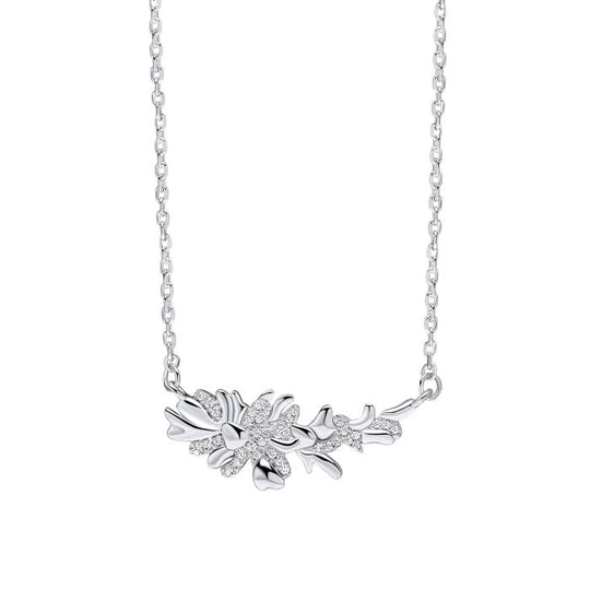Laura Ashley Tulip Chain Necklace Silver Plated