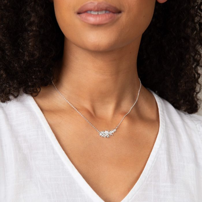 Laura Ashley Wild Meadow Necklace Silver Plated by Laura Ashley