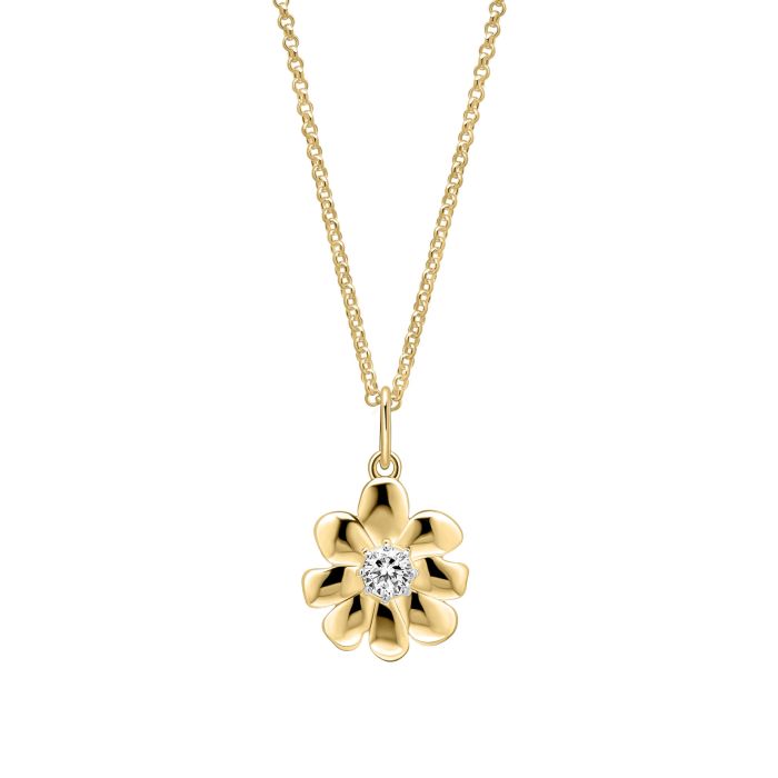 Laura Ashley Cosmos Flower Necklace Gold Plated by Laura Ashley