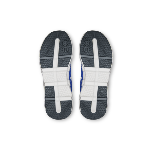 on running kids trainer in blue on a white background 