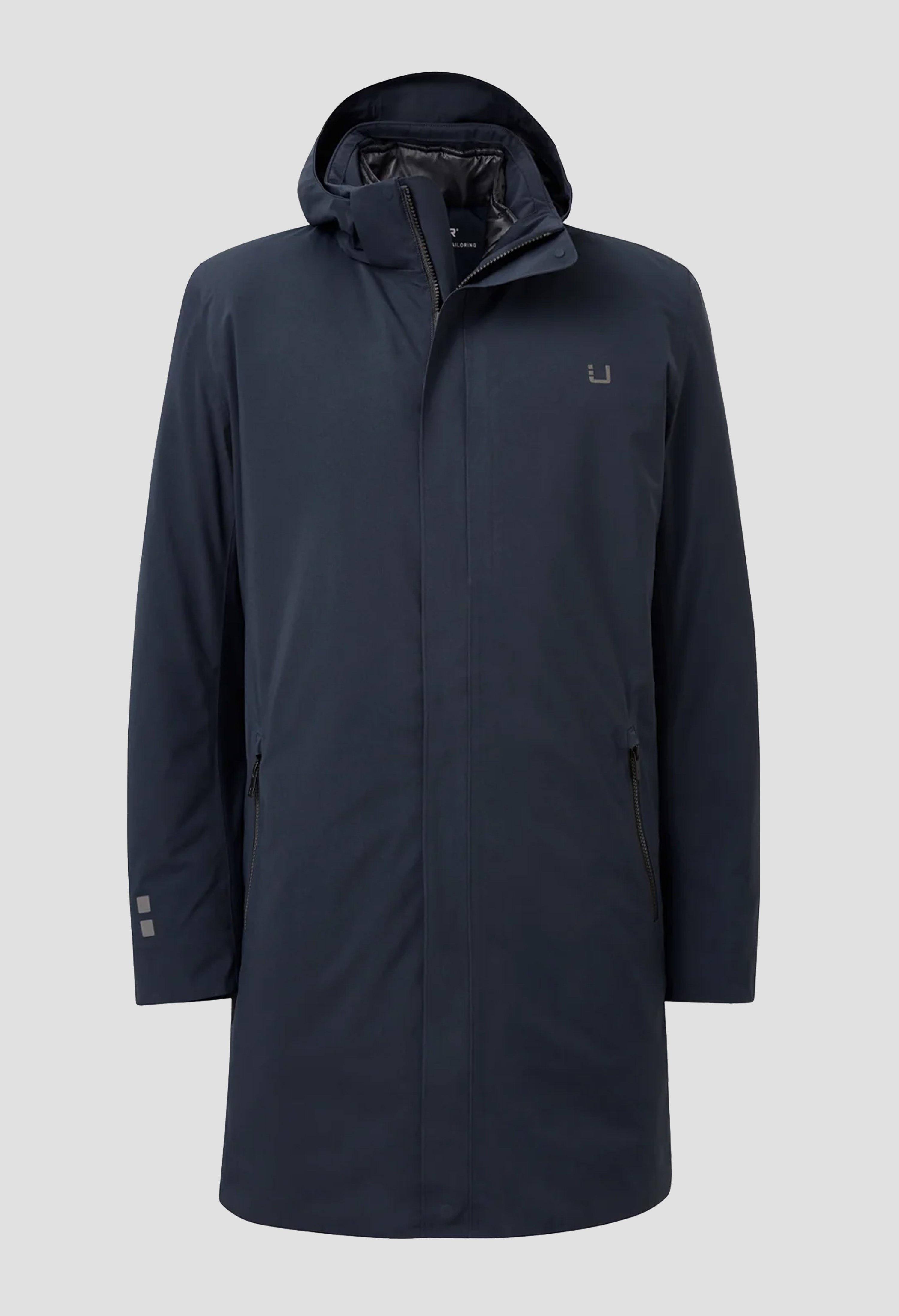 UBR Black Storm Coat in Navy