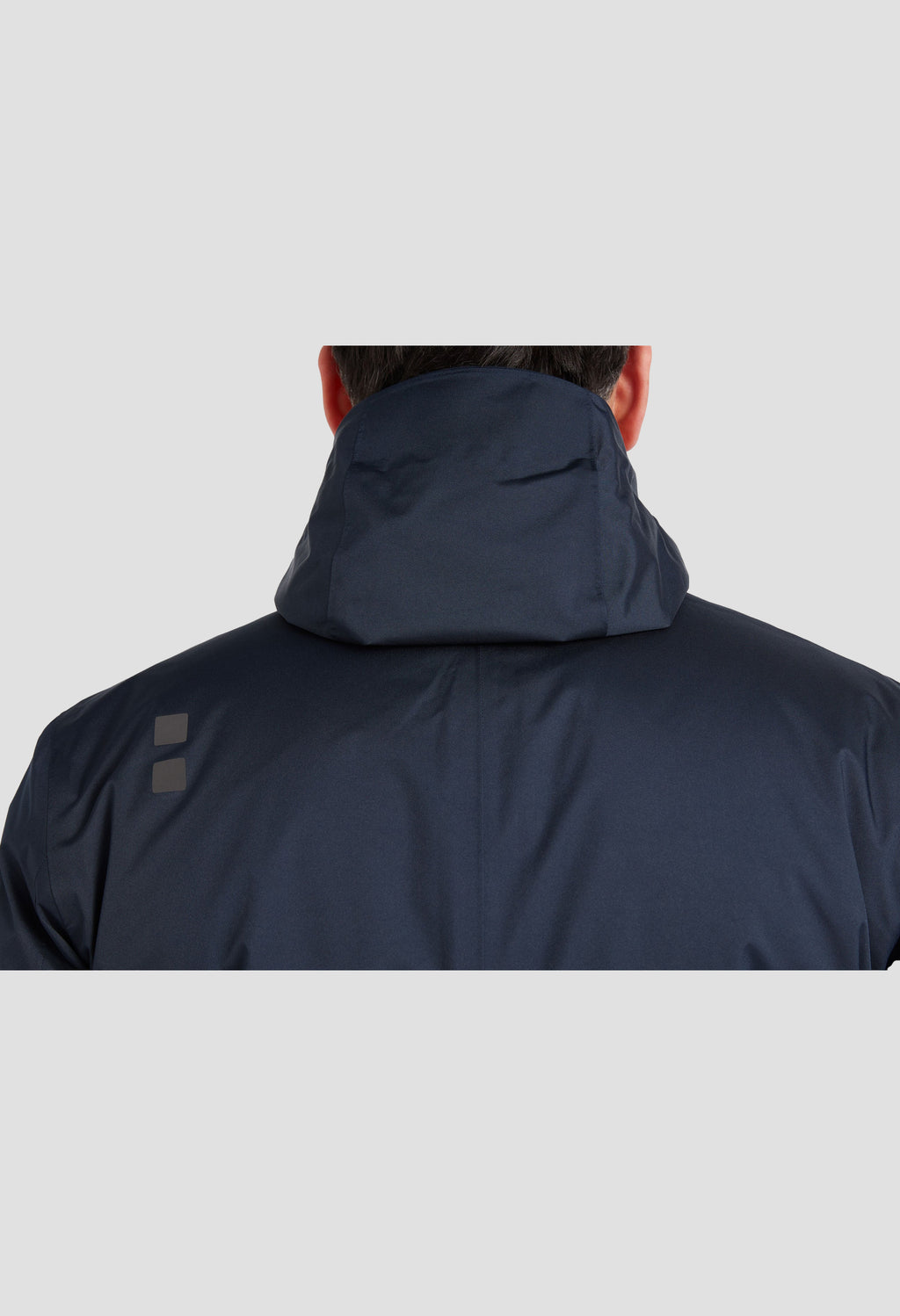 Hood on UBR Black Storm Coat