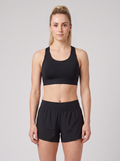 Women's On Running Core Bra in Black worn by model