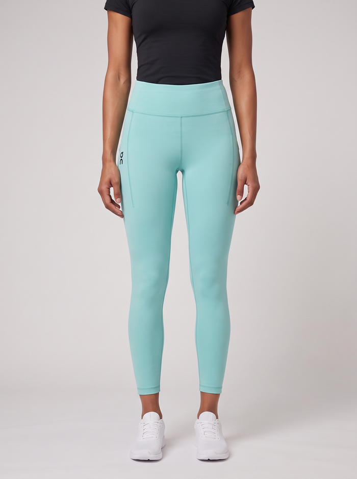 Women's On Running Performance Tights 7/8 1 Aquamarine
