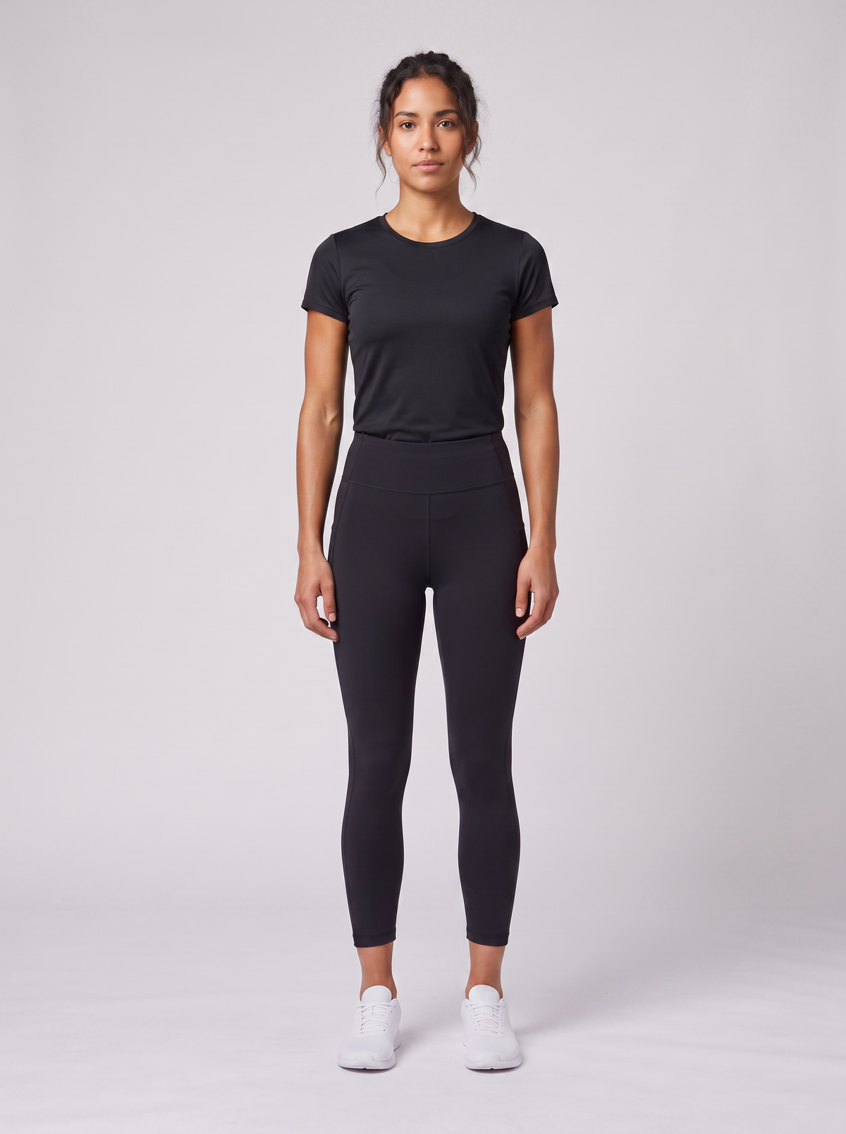 Women's On Running Train Tights 7/8 2 Black worn by model