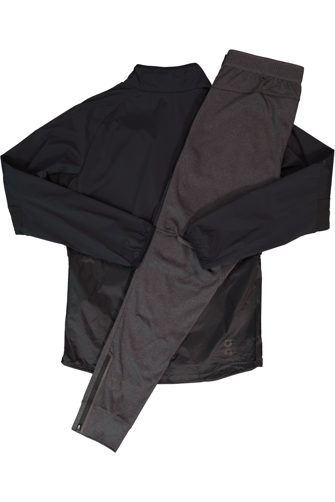 ウォーキング・ランニングウェア on Weather Jacket & Running Pants Set up Men's On Running Black Weather Jacket & Weather Pant Set