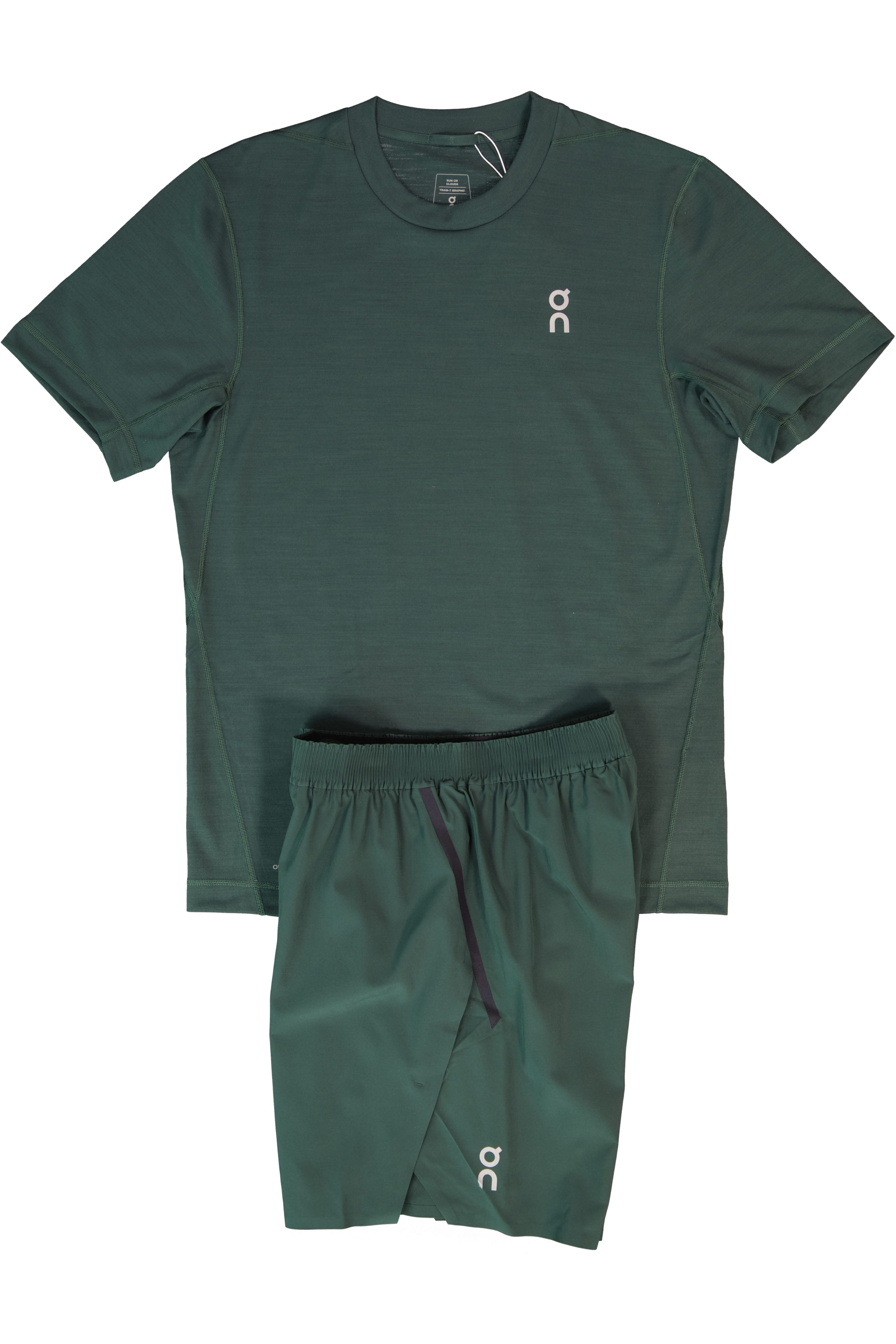 Men's On Running Obsidian Train Graphic T Shirt & Obsidian Train Shorts Set