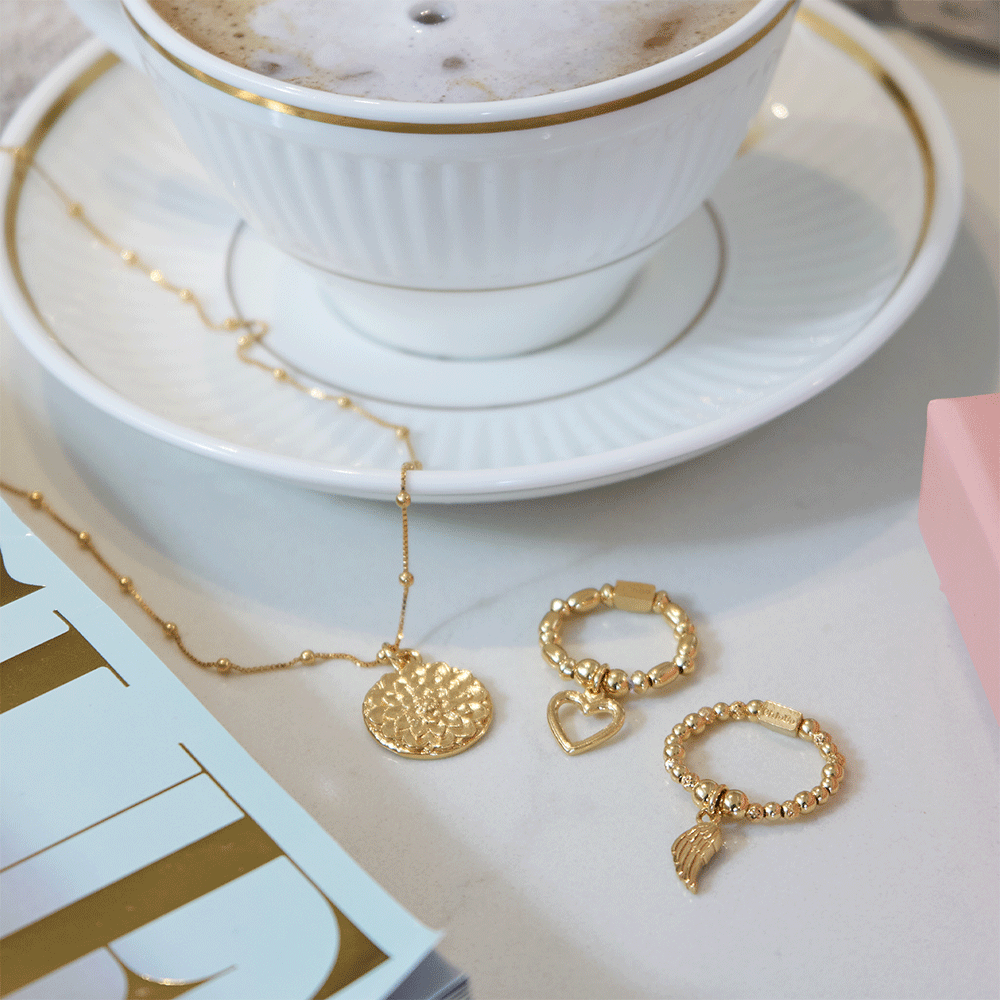 ChloBo Mini Rice Open Heart Ring