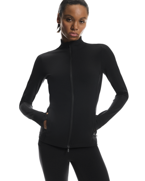 Women's On Running Black Studio Jacket & 7/8 Tights Set