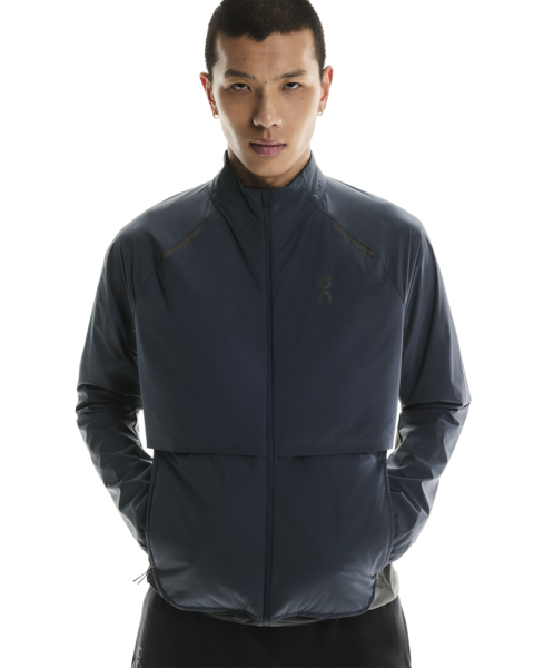 Men's On Running Weather Jacket Insulated in Navy I Eclipse — view 6