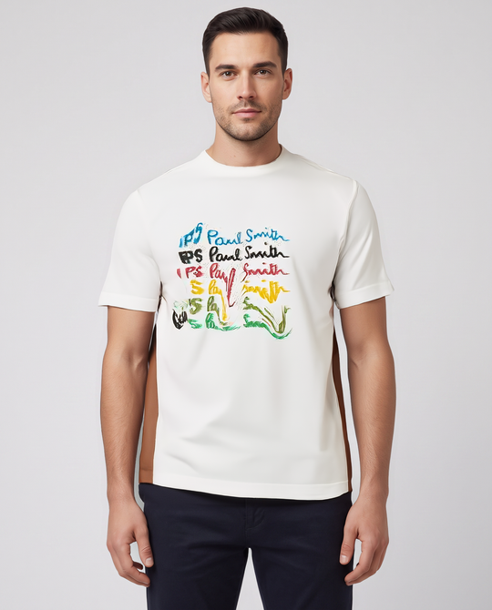 Mens Paul Smith White Regular Fit T Shirt