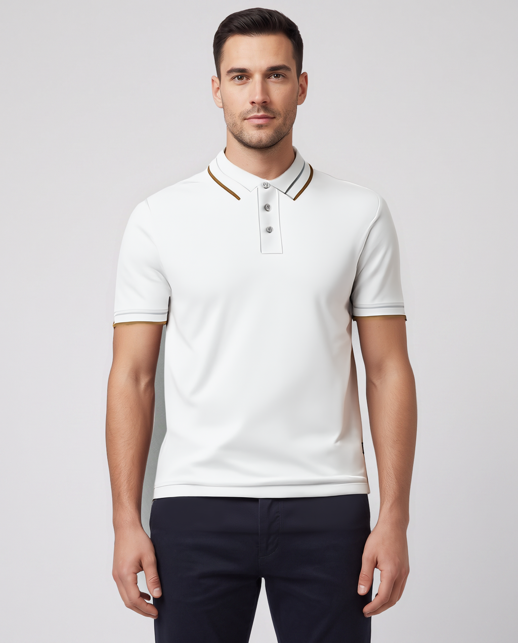BOSS Black H-Phillipson 195 White Polo Shirt