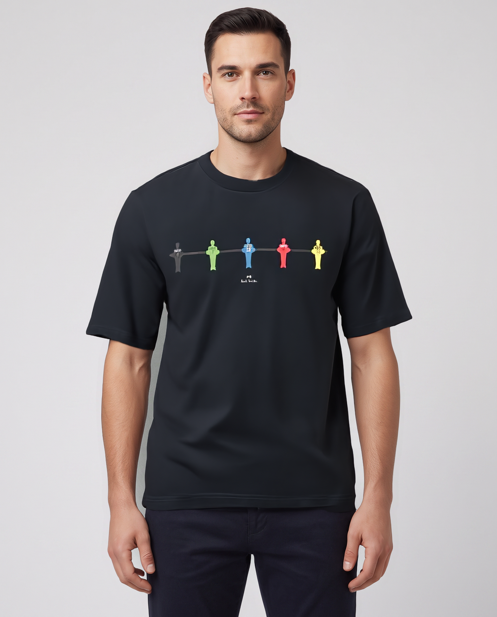 Mens Paul Smith Blue 'Table Football' Print T-Shirt