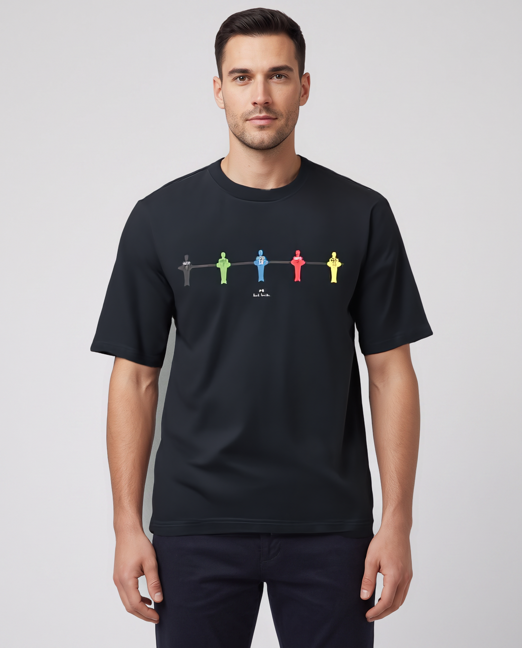 Mens Paul Smith Blue 'Table Football' Print T-Shirt