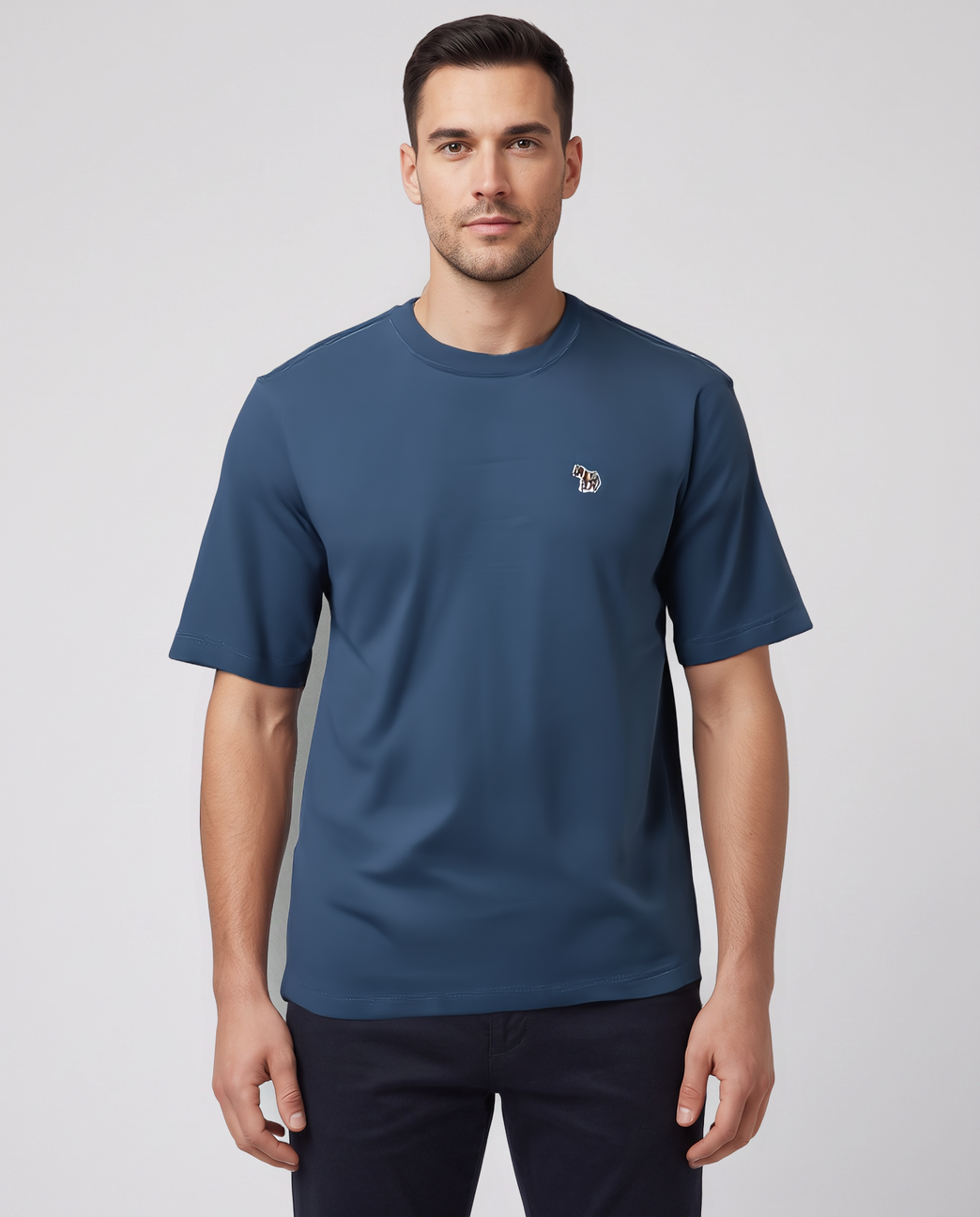 Mens Paul Smith Blue Zebra Logo T-Shirt