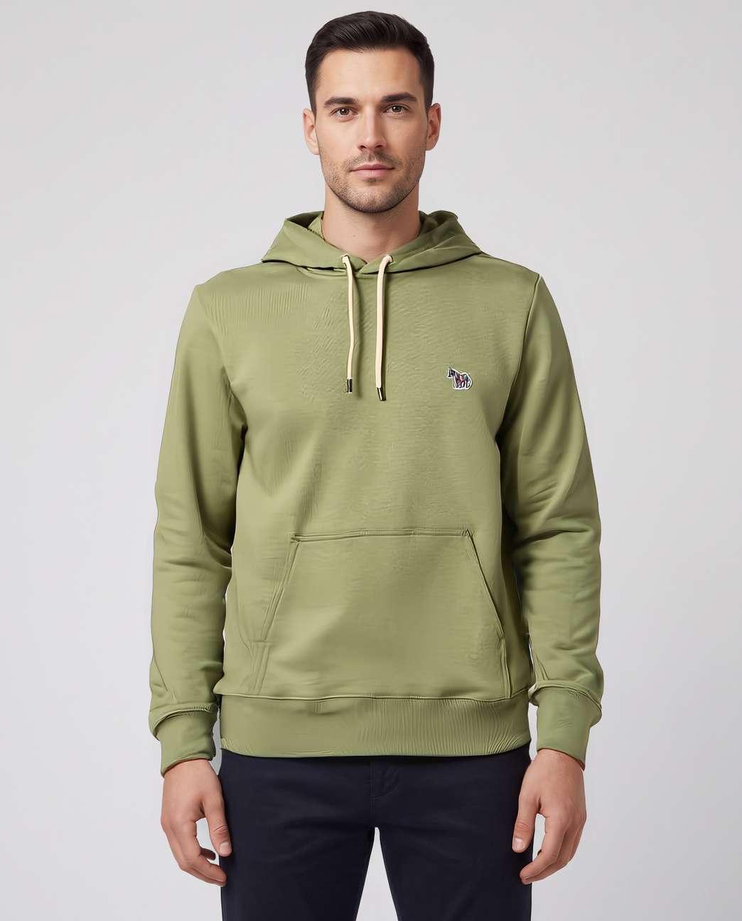 Mens Paul Smith Green Regular Fit Hoody Zebra