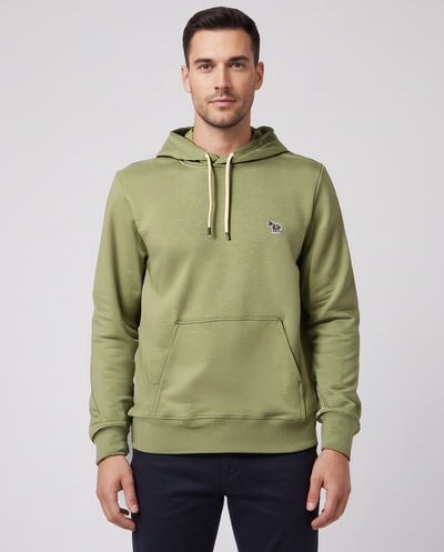 Mens Paul Smith Green Regular Fit Hoody Zebra