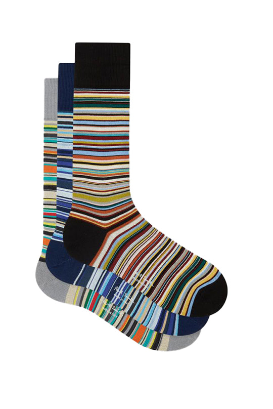 Mens Paul Smith Gift Box 3 Pack Socks Multicoloured
