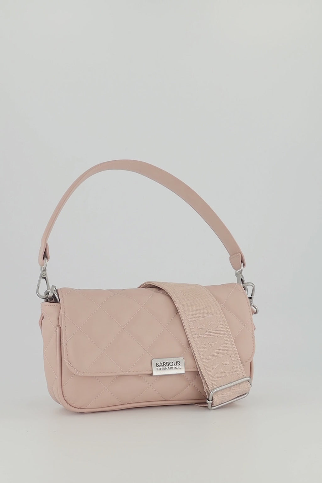 Women's Barbour International Mauve Quilted Mini Soho Crossbody Bag