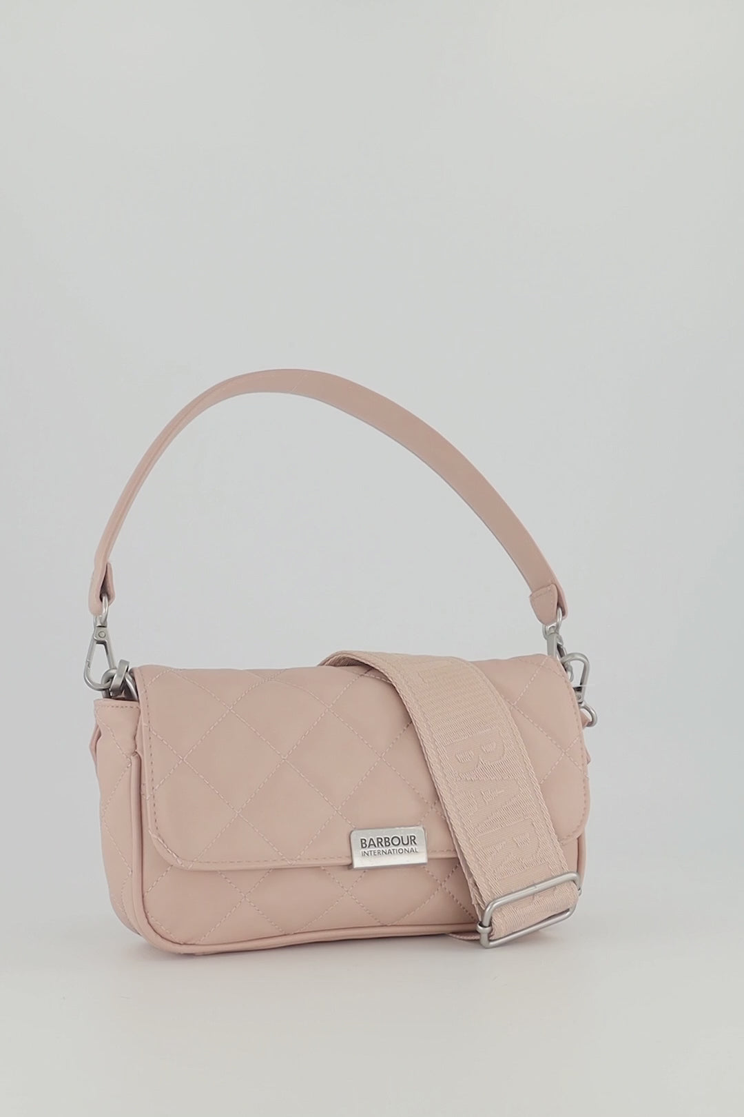 Women's Barbour International Mauve Quilted Mini Soho Crossbody Bag