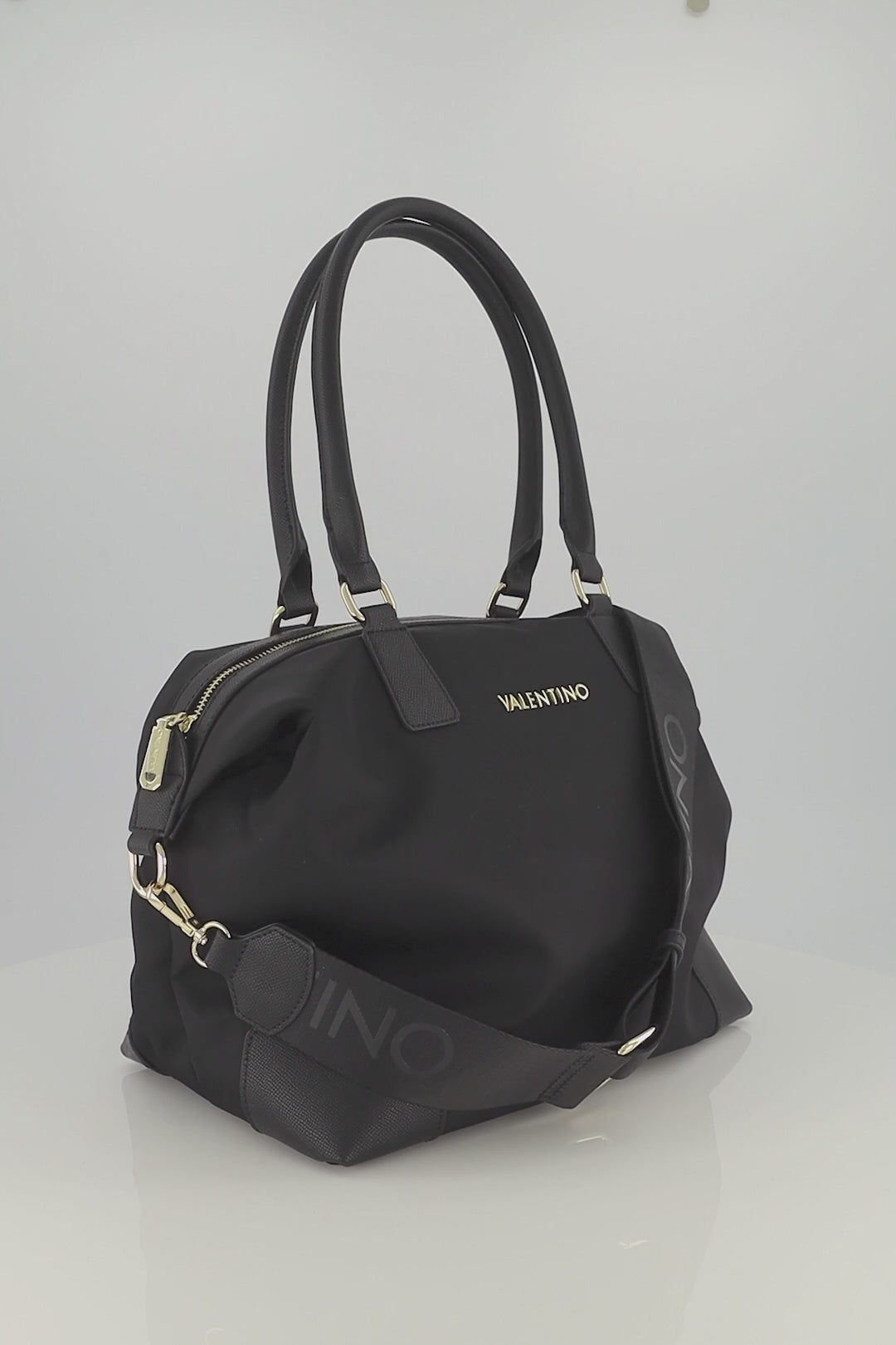 Women's Valentino Jolly Bis Re Shopper Bag in Black