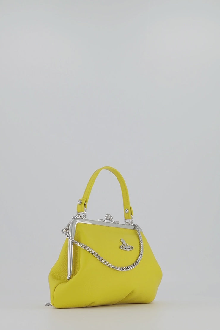 Women s Vivienne Westwood Yellow Granny Frame Bag ODs Designer Clothing