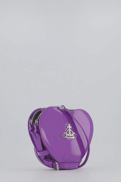 Women's Vivienne Westwood Purple Louise Heart Patent Crossbody Bag Video From OD's Designer Clothing