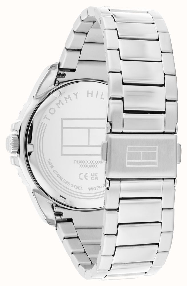 Tommy Hilfiger Mens Oceanic Black Dial Bracelet Watch Stainless Steel by Tommy Hilfiger