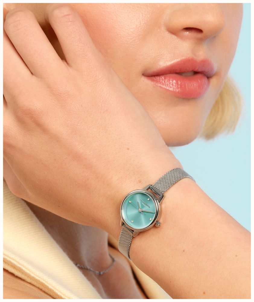 Olivia Burton Ladies Mini Classic Turquoise Dial Mesh Bracelet Watch Stainless Steel by Olivia Burton
