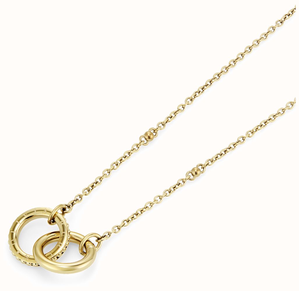 Olivia Burton Amity Interlock Circles Necklace Stainless Steel Gold Plated by Olivia Burton