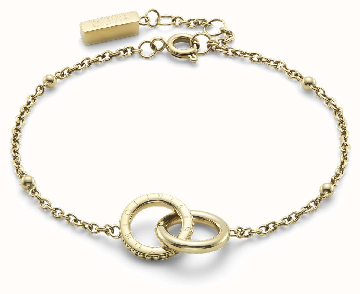 Olivia Burton Amity Interlock Circles Bracelet Stainless Steel Gold Plated by Olivia Burton