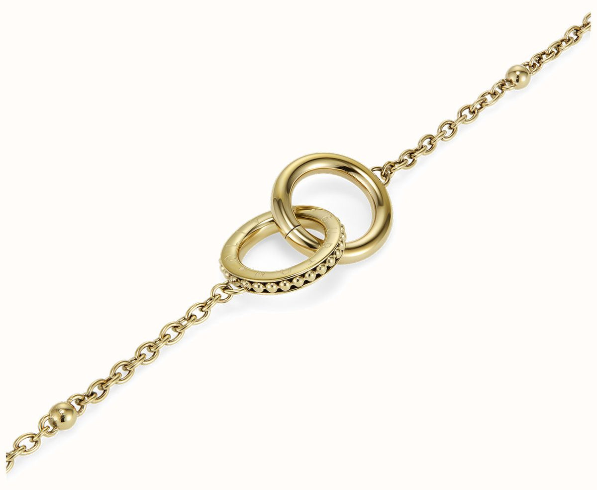 Olivia Burton Amity Interlock Circles Bracelet Stainless Steel Gold Plated by Olivia Burton