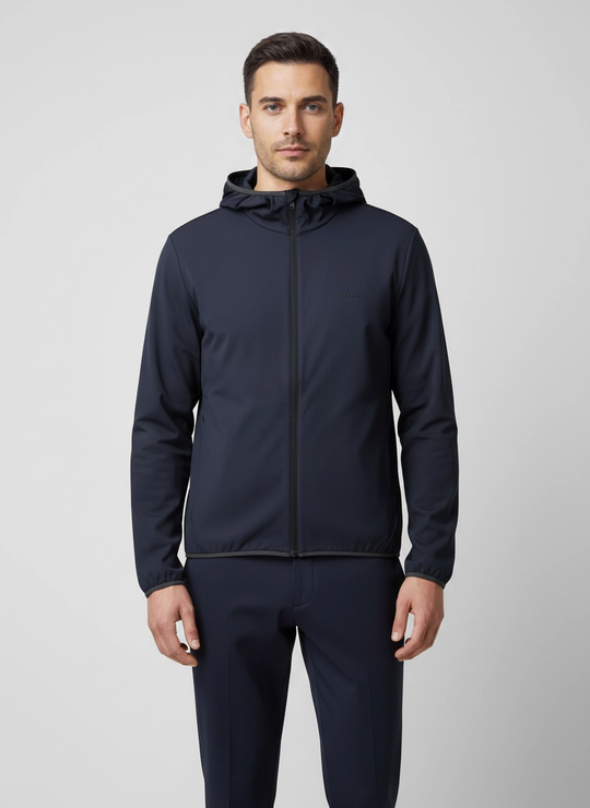 Mens BOSS Green L_Commuter Dark Blue Jacket & T_Commuter Trouser Tracksuit Set