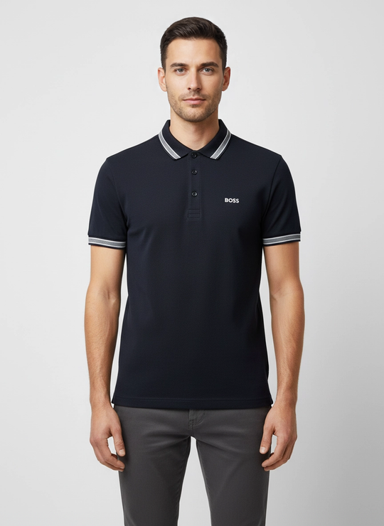 Mens BOSS Green Paddy White & Navy Two Pack Polo Shirt