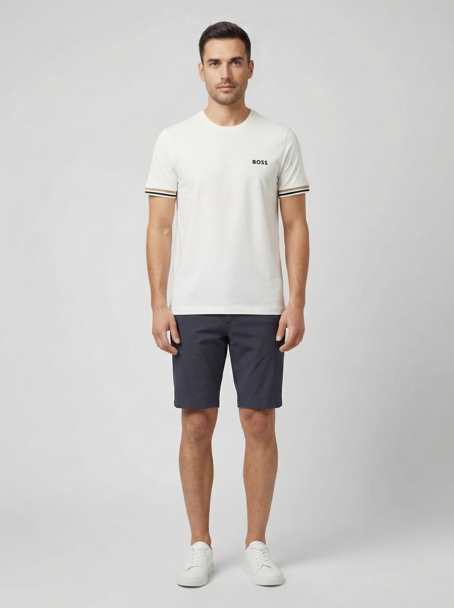 BOSS Green S_Phoenix Pro Dark Blue Shorts - Model Shot