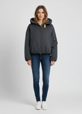 Women's Parajumpers Naadz Pencil Hooded Bomber Jacket on model