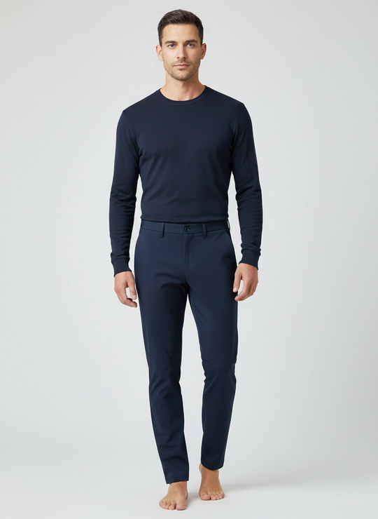 Mens BOSS Green T_Commuter-Slim Navy Slim Fit Tech Trousers