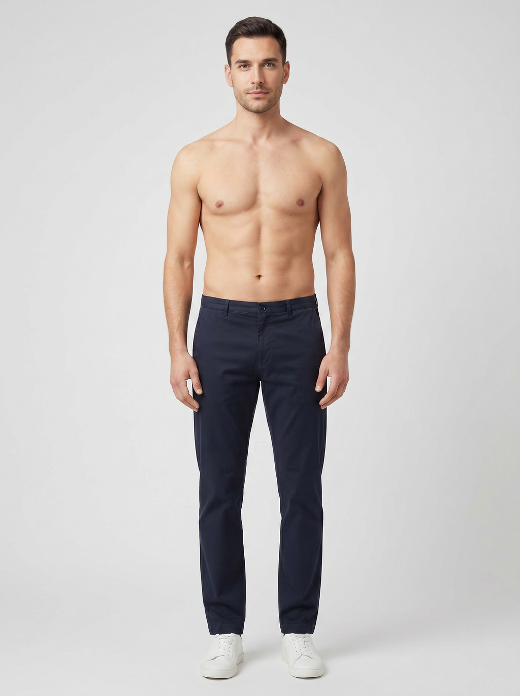 Men's Paul Smith Navy Elasticated Drawstring Trouser — on model