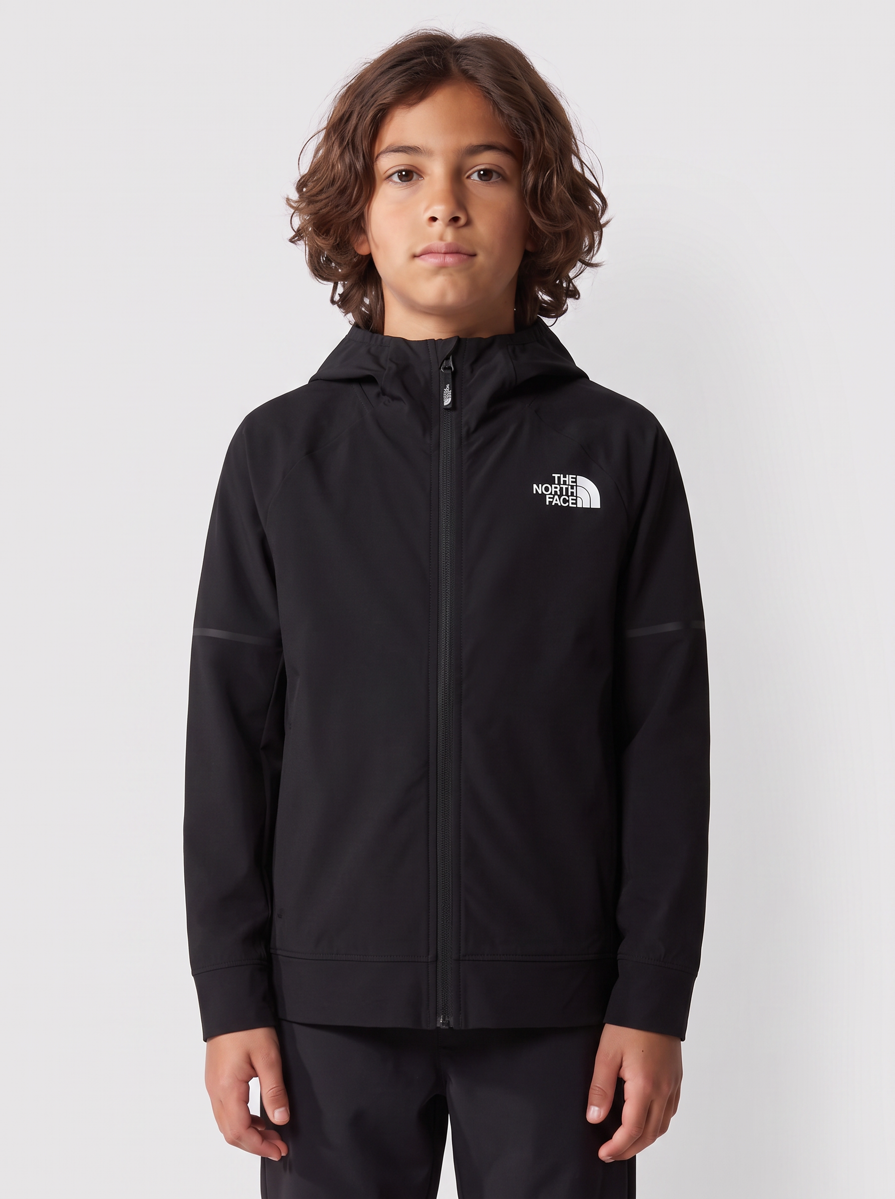 Teen The North Face Mountain Athletics Woven Jacket TNF Black — on model